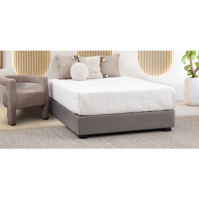 Base De Cama Queen Size Megan Gris