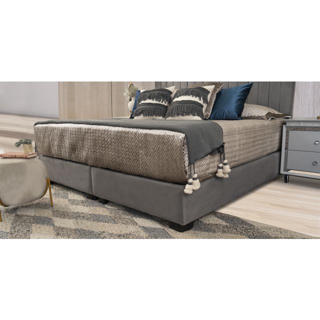Base De Cama King Size Megan Gris