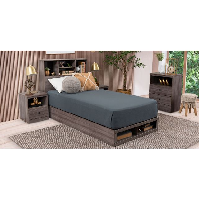 Cama Individual Mateo Gris