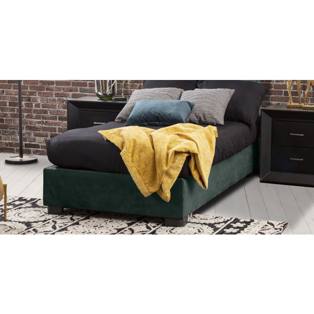 Base De Cama Individual Megan Verde Esmeralda