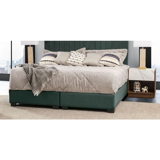 Base De Cama King Size Megan Verde Esmeralda