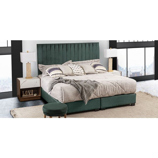 Cabecera King Size Terciopelo Megan Verde