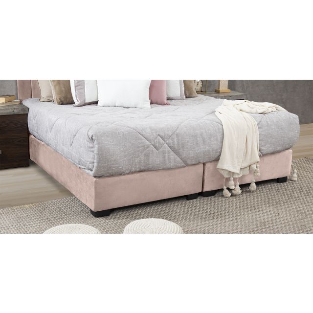 Base De Cama King Size Megan Rosa