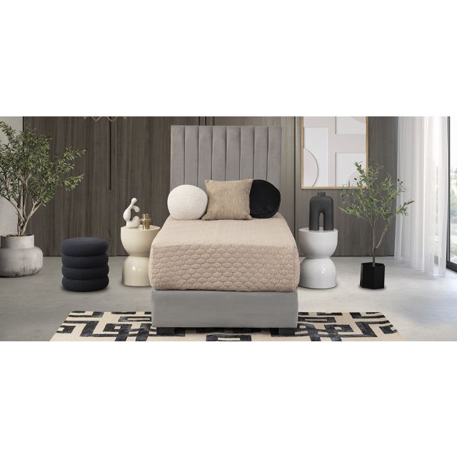 Cama Individual Megan Gris