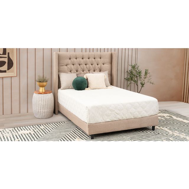 Cama Matrimonial Estela Promo Beige