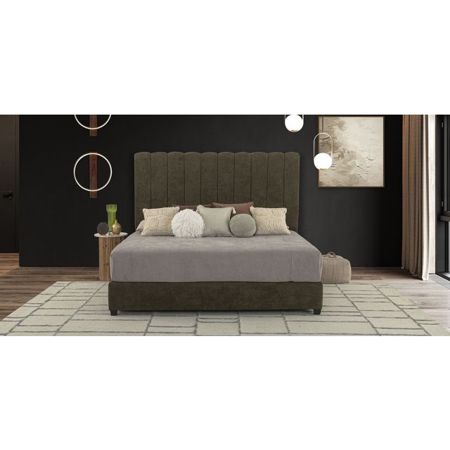 Cama King Size Constanza Verde Olivo