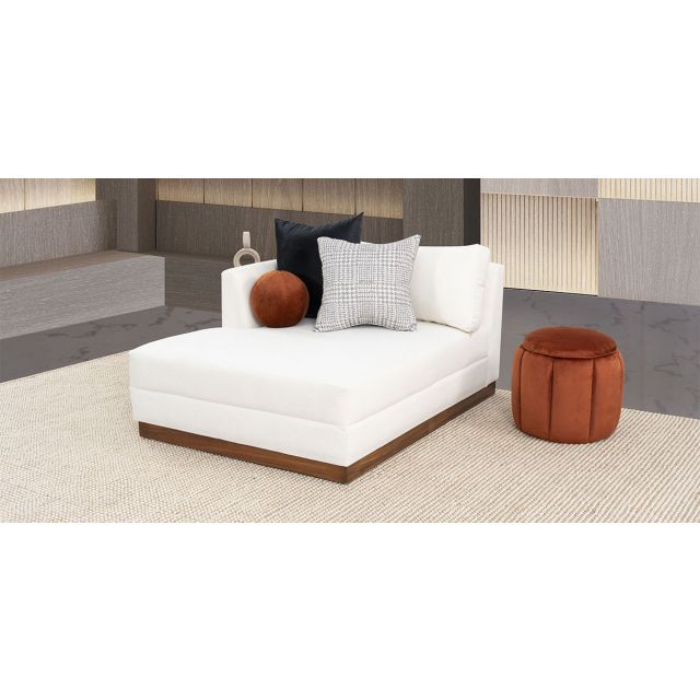 Sillón Largo Brazo Izquierdo Alice Blanco