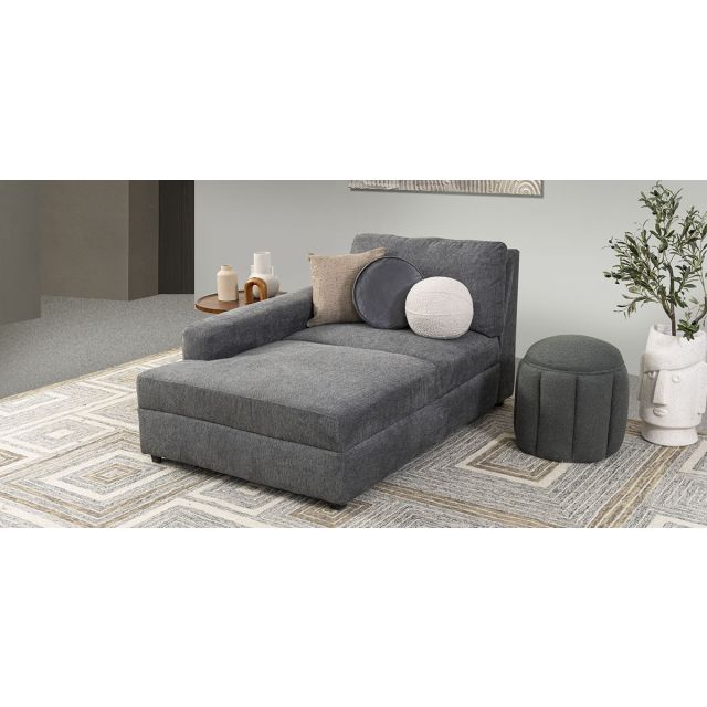 Sillón Largo Elite Gris Charcoal