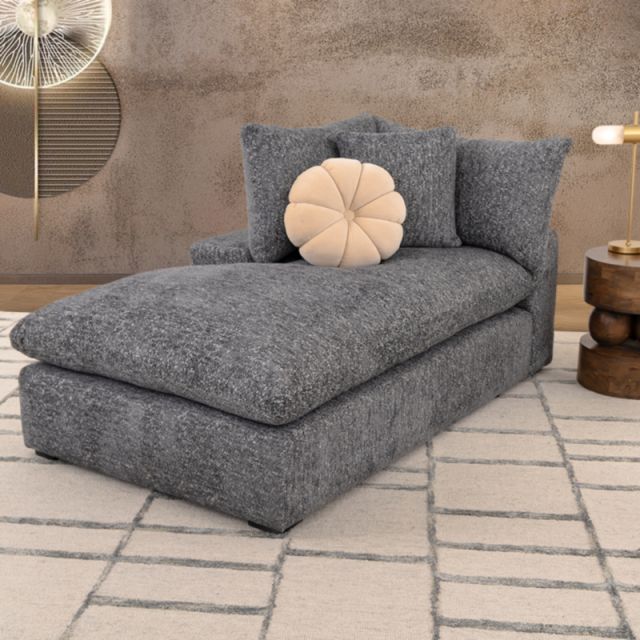 Sillón Largo Brazo Izquierdo Luccini Gris Charcoal