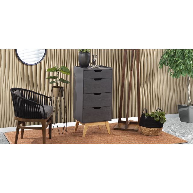 Chifonier 4 Cajones Atlas Dk Gris