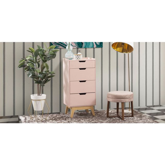 Chifonier 4 Cajones Atlas Dk Rosa