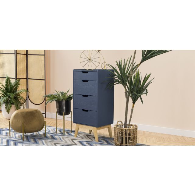 Chifonier 4 Cajones Atlas Dk Azul