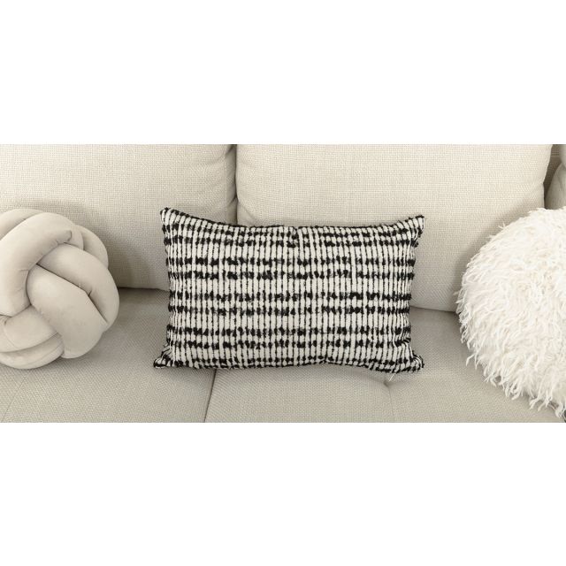 Cojín Riñonera Decorativo Nepal Tassles Negro