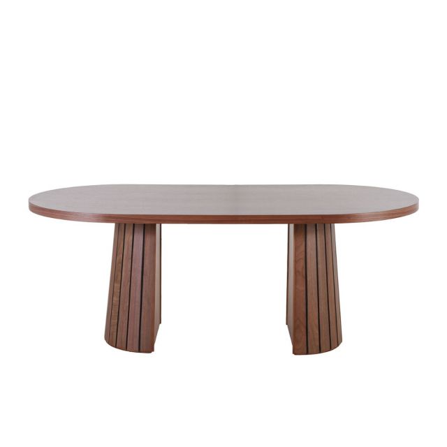 Mesa Comedor Ovalada 180 cm Domani Nogal 