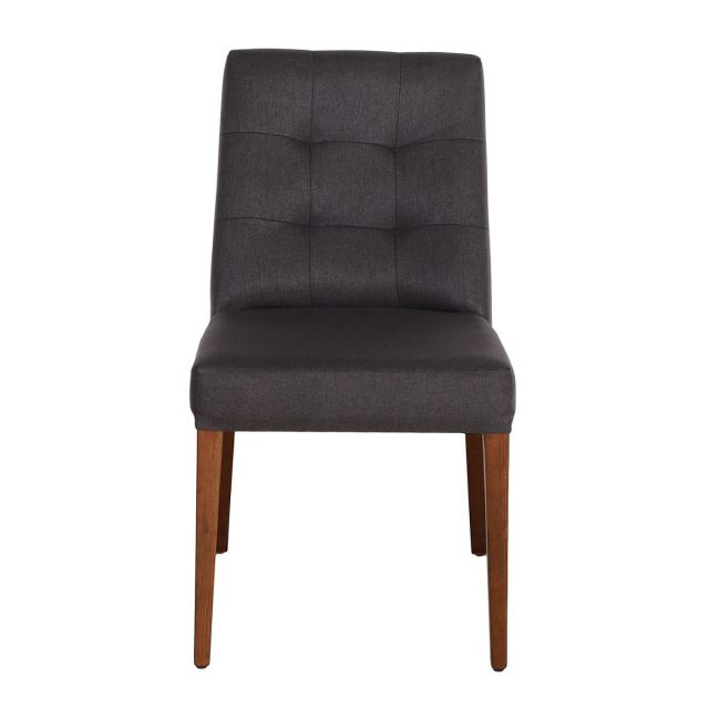Silla Capitonada Marit Nogal Gris Oscuro 