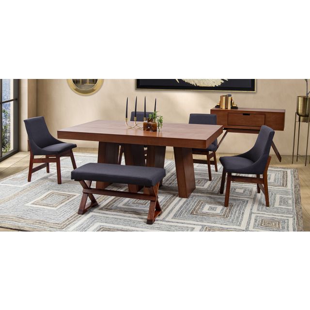 Comedor Odette Gris 6 Piezas