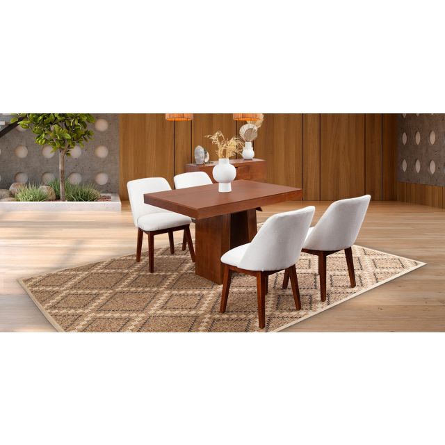 Comedor Odette PL Con Sillas Olaf Arena 5 Pzs