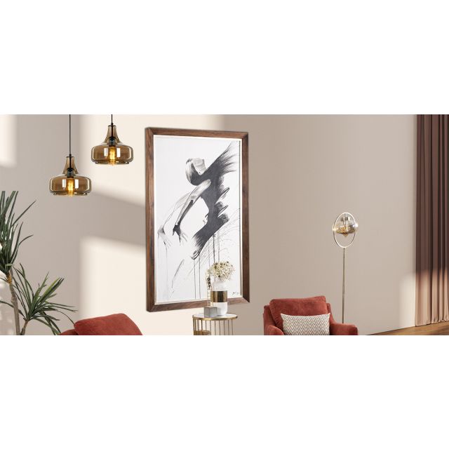 Cuadro Decorativo Parota Bailarina Plata