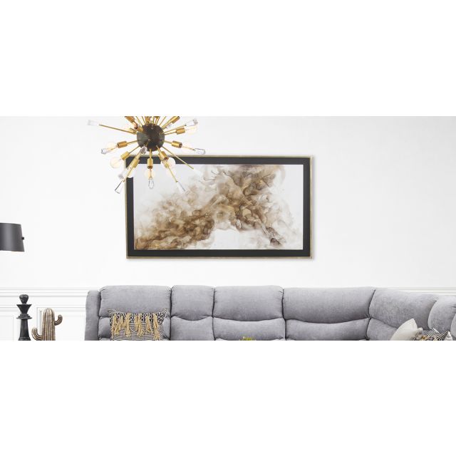 Cuadro Oleo Decorativo Storm Oro/Negro 