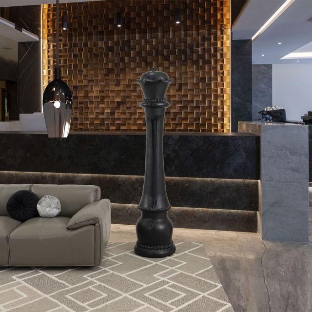 Escultura Reina Ajedrez Negro