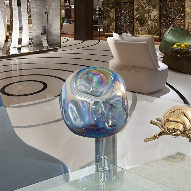 Esfera Decorativa Cristal Zirconia Azul Chica