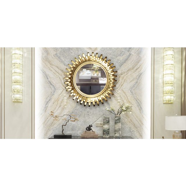 Espejo De Pared Sun Royal Gold 