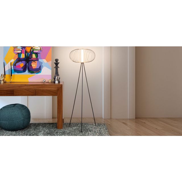 Lámpara De Piso Grecia Negro AP418