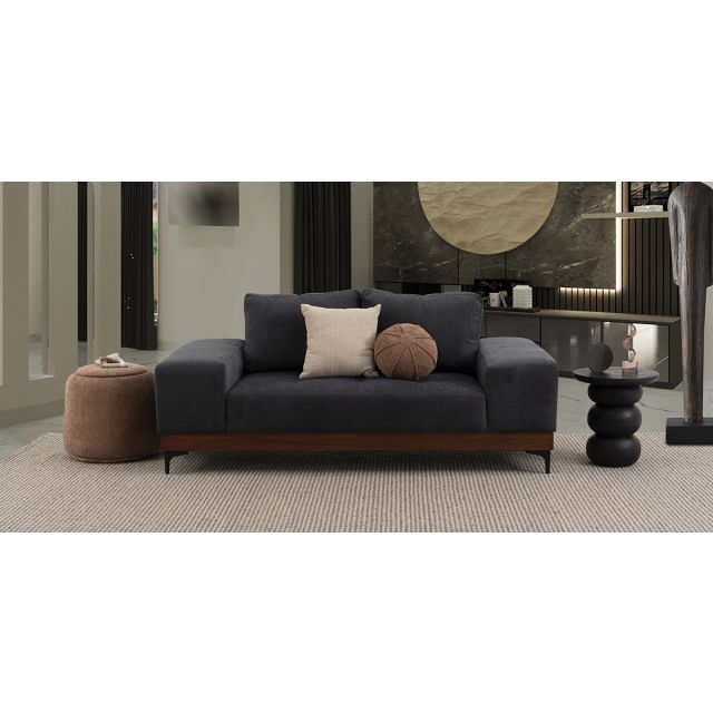 Sofá 2 Plazas Maya Gris Oxford