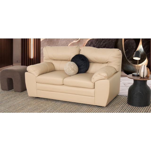 Sofá 2 Plazas Piel Pisa Beige