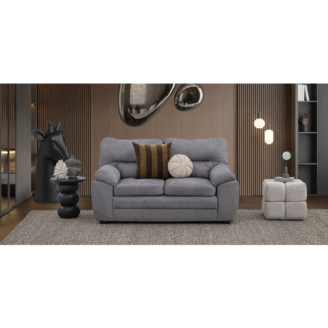 Sofá 2 Plazas Balam Gris Acero