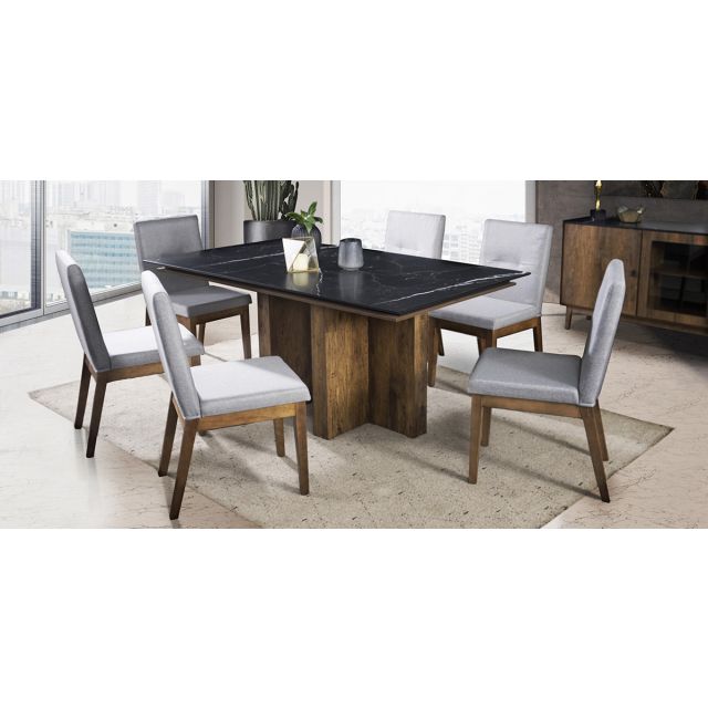 Comedor Birmania Gris 7 pzs