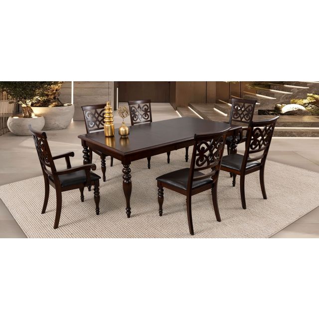 Comedor Con Extensión Varsovia Pl Café 7 Piezas