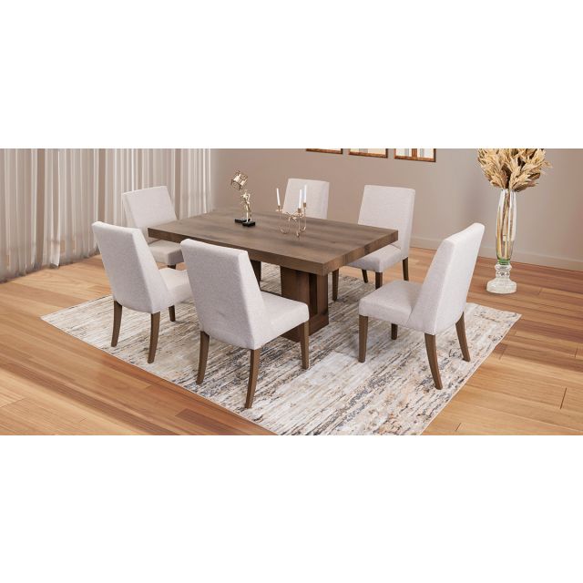 Comedor Rectangular Anka 180 Cms Con Sillas Arena