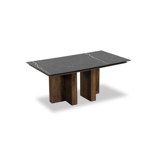 Mesa Comedor 180 x 100 Cm Rectangular Birmania Negro