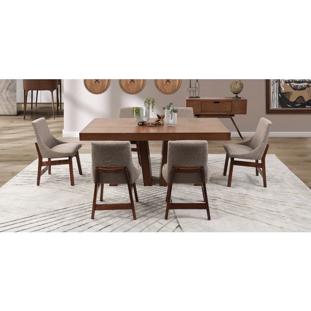 Comedor Odette Con Sillas Beige 7 Piezas