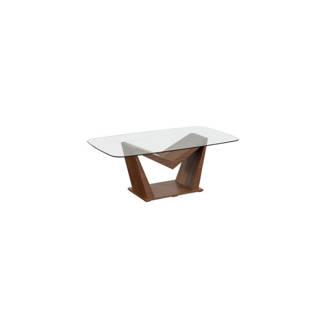 Mesa Comedor Cristal Ovalada 200 X 120 Cm Gio Café