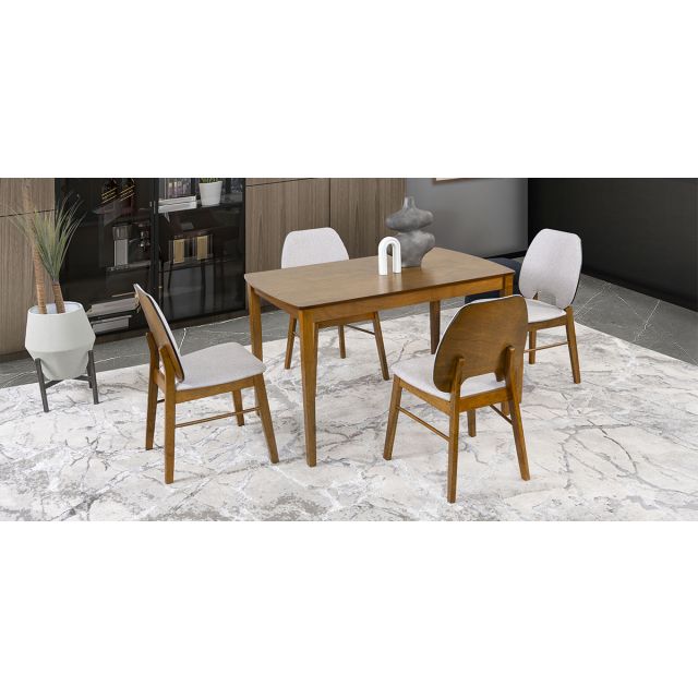 Comedor Loto Gris 5 Piezas