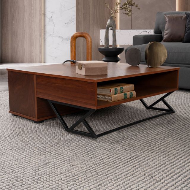 Mesa De Centro Cuadrada Piastri Café