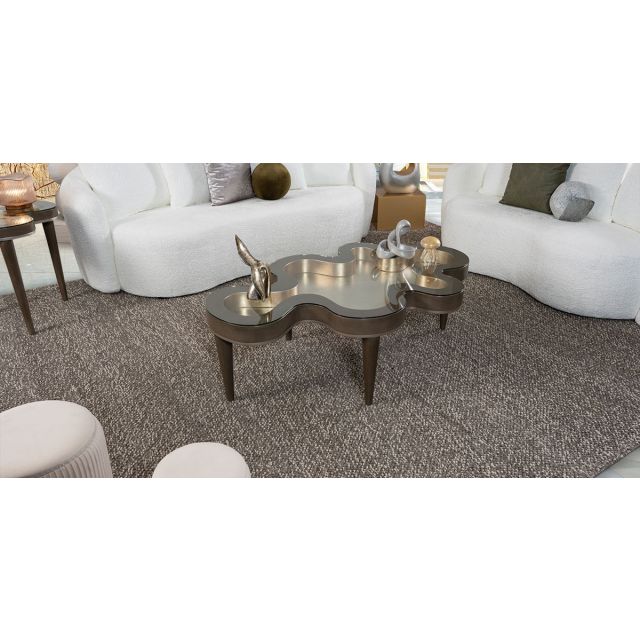 Mesa De Centro Irregular Gia Dorado
