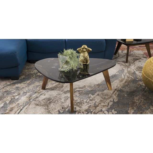 Mesa De Centro Mediana Stone Ark Dorado