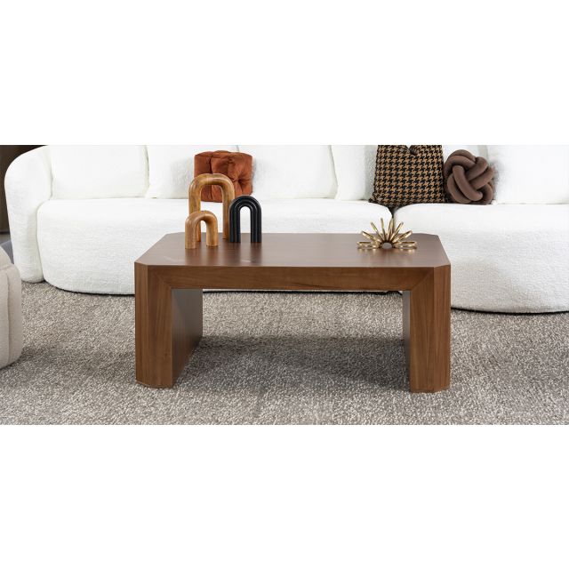 Mesa De Centro Rectangular Vitto Café