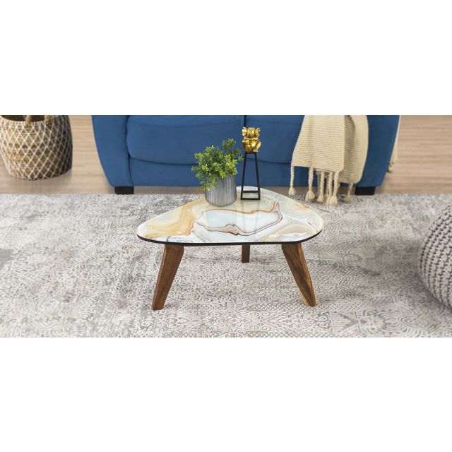 Mesa Ocasional Parota Cristal Chica Stone Gris