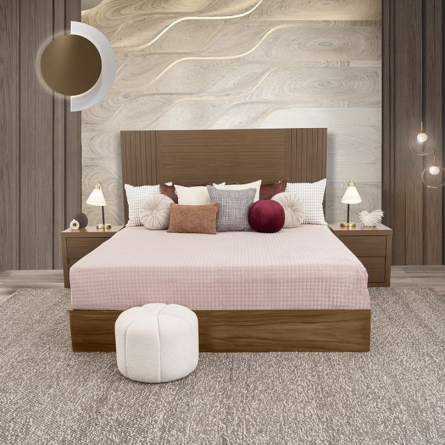 Recámara King Size Beluga Café 3 Piezas