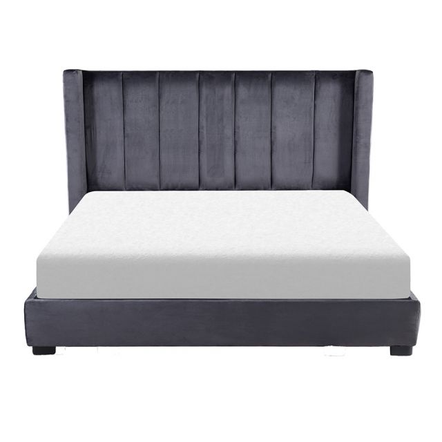 Cama King Size Terciopelo Lenne Gris