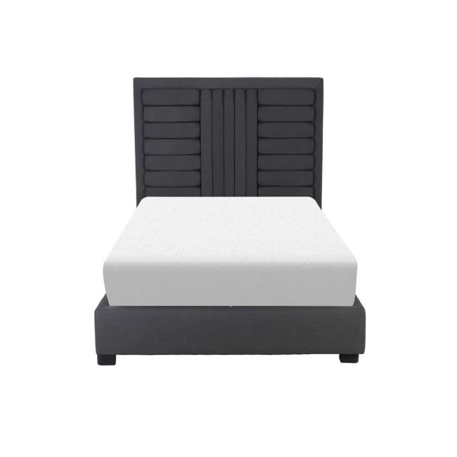 Cama Matrimonial Aydan Gris Oxford