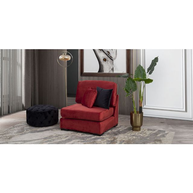 Sillón Sin Brazo Creta Love Red