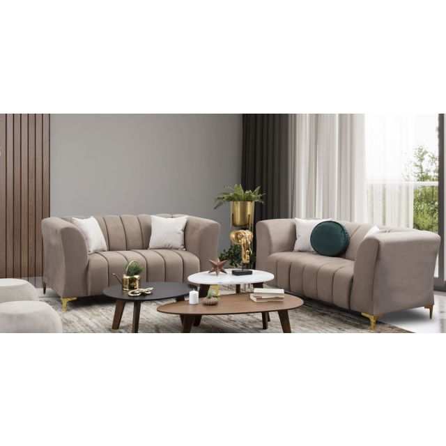 Sala Emma Beige 2 Piezas
