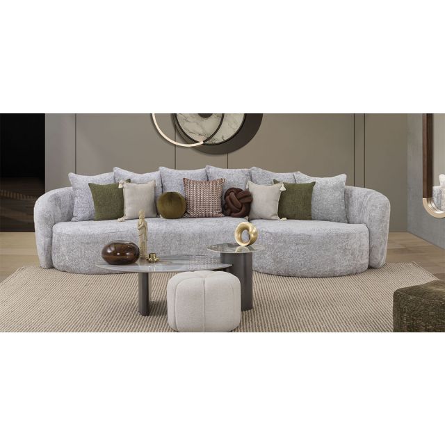 Sala En L Derecha Charlotte Gris