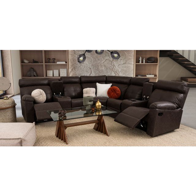 Sala Modular Con Reclinable Liam Café