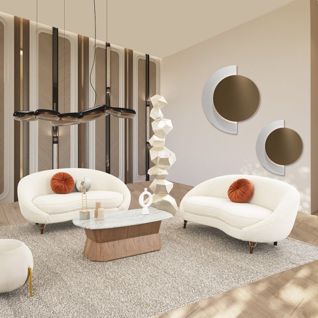 Sala Abrassi Beige 2 Piezas
